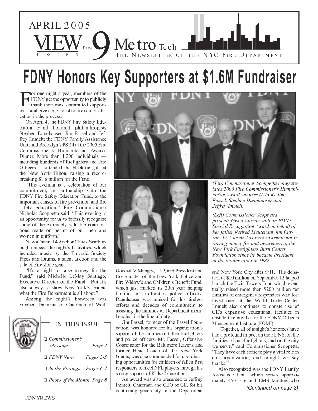 FDNY Honors Key Supporters at $1.6M Fundraiser
