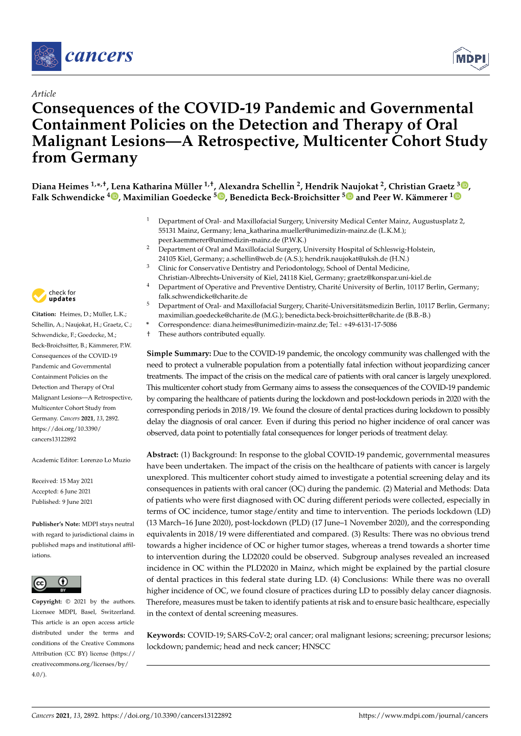 Consequences of the COVID-19 Pandemic And