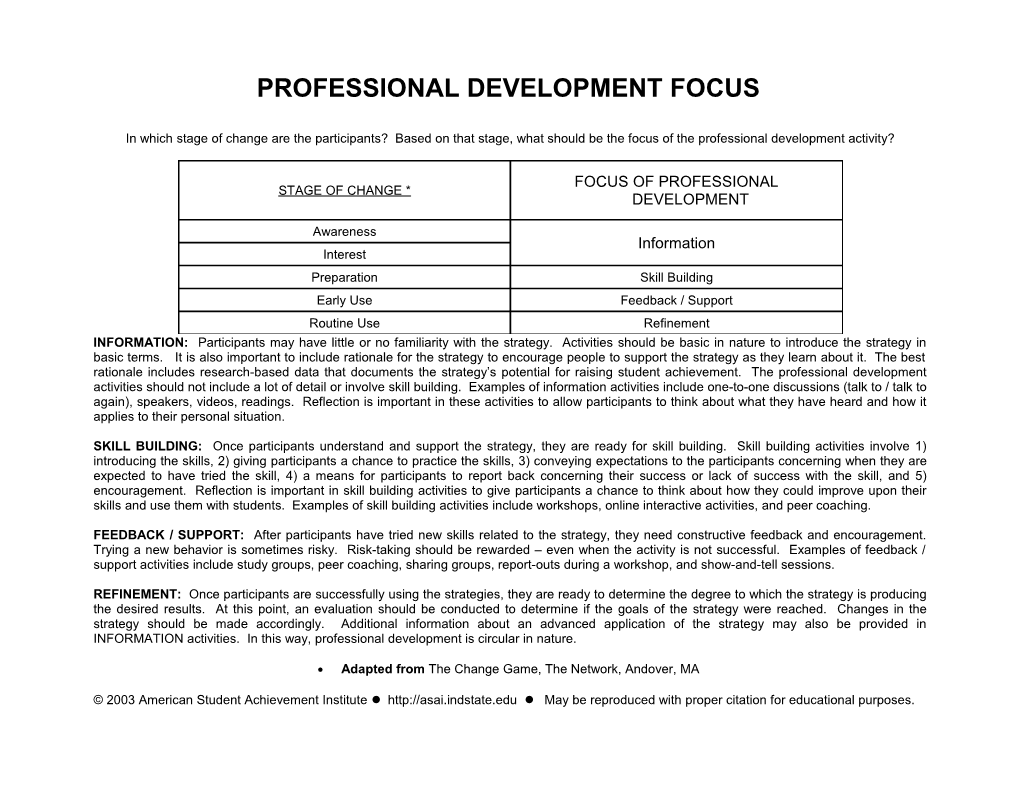 The Strategic and Continuous School Improvement and Achievement Plan