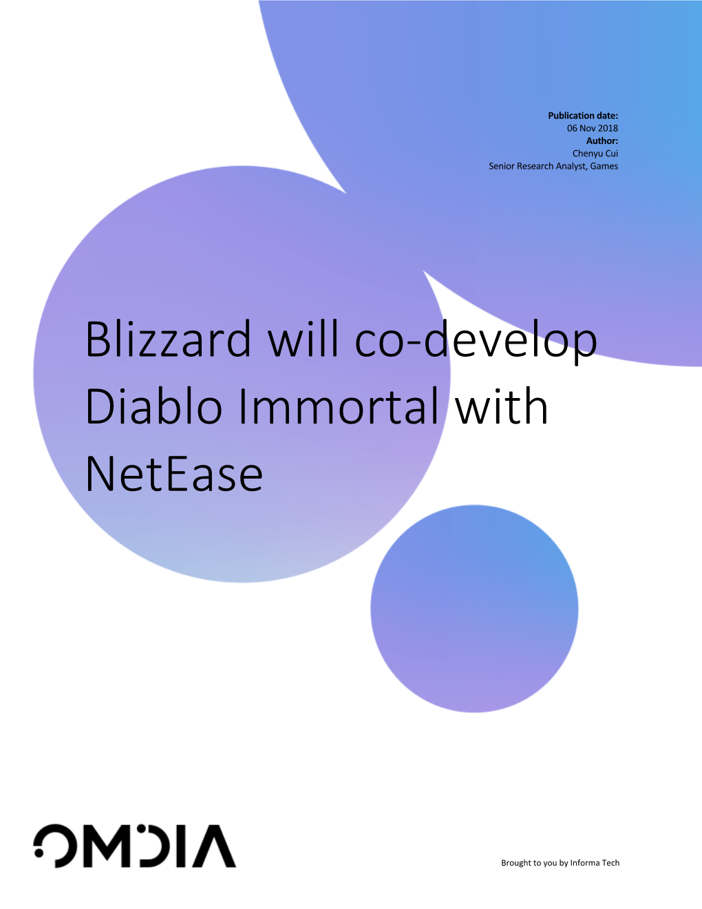 Blizzard Will Co-Develop Diablo Immortal with Netease