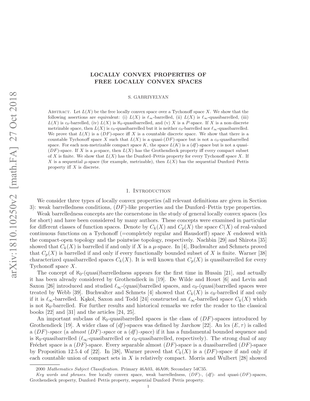 Arxiv:1810.10250V2 [Math.FA] 27 Oct 2018 Rtedek[9.Awdrcaso ( of Class Wider a [19]