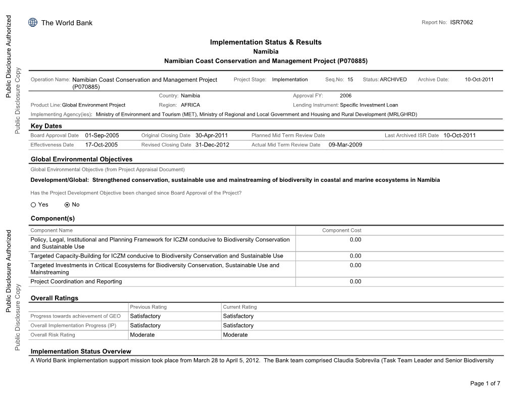 World Bank Document