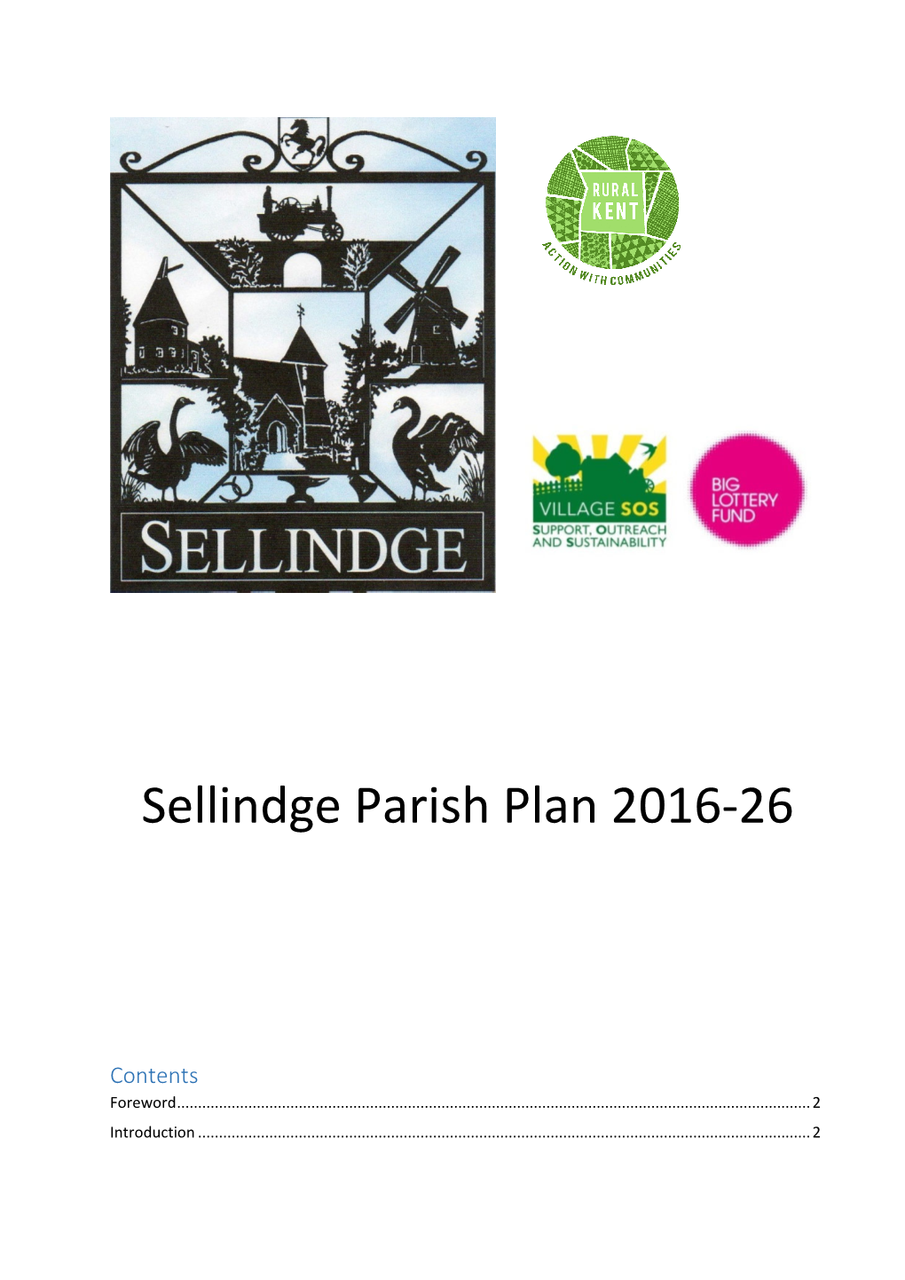 Sellindge Parish Plan 2016-26