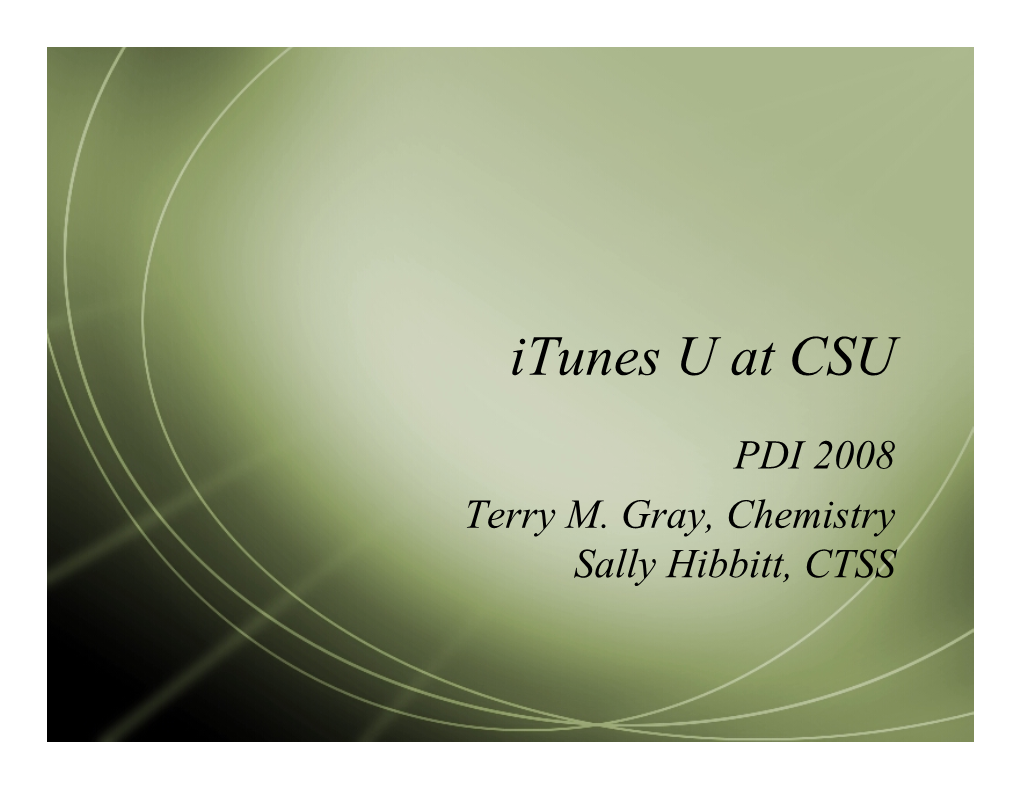 Itunes U at CSU