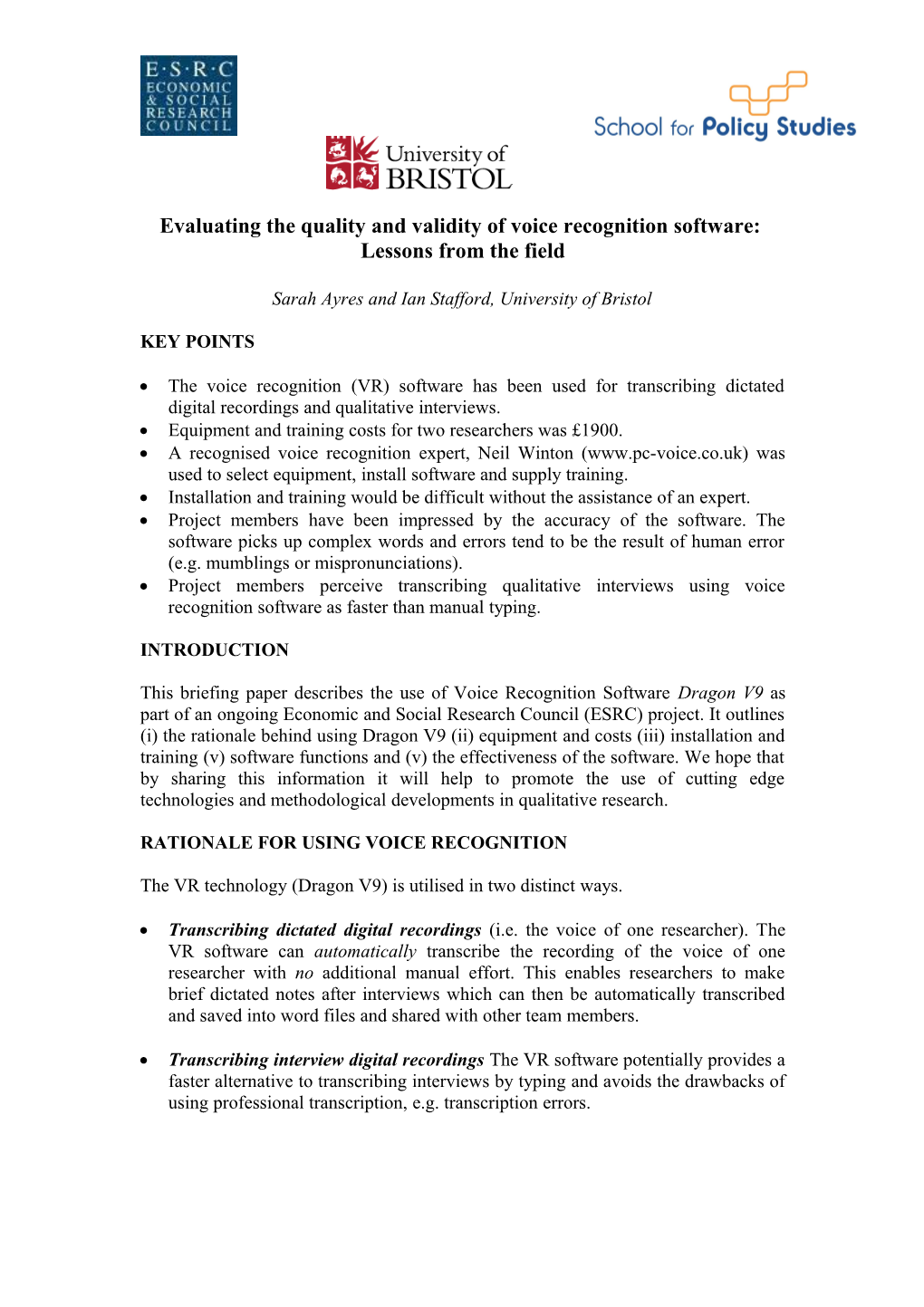 The Aspirations and Limitations of Regional Funding Allocations