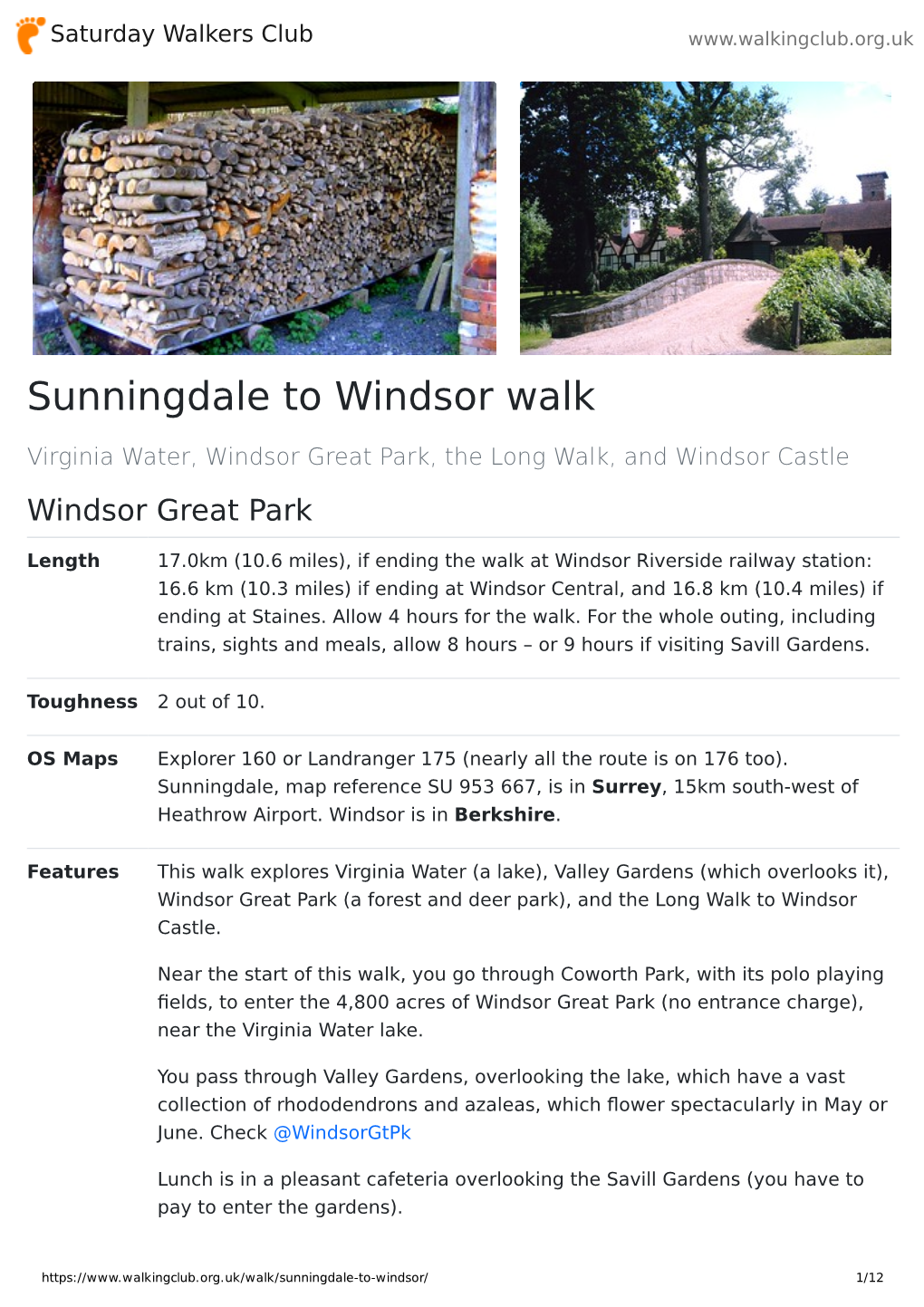 Sunningdale to Windsor Walk