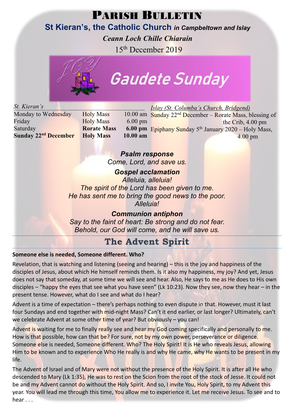 Gaudete Sunday