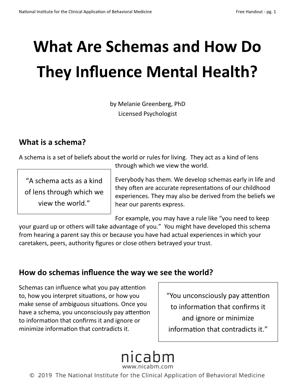 What Are Schemas and How Do They Influence Mental Health?