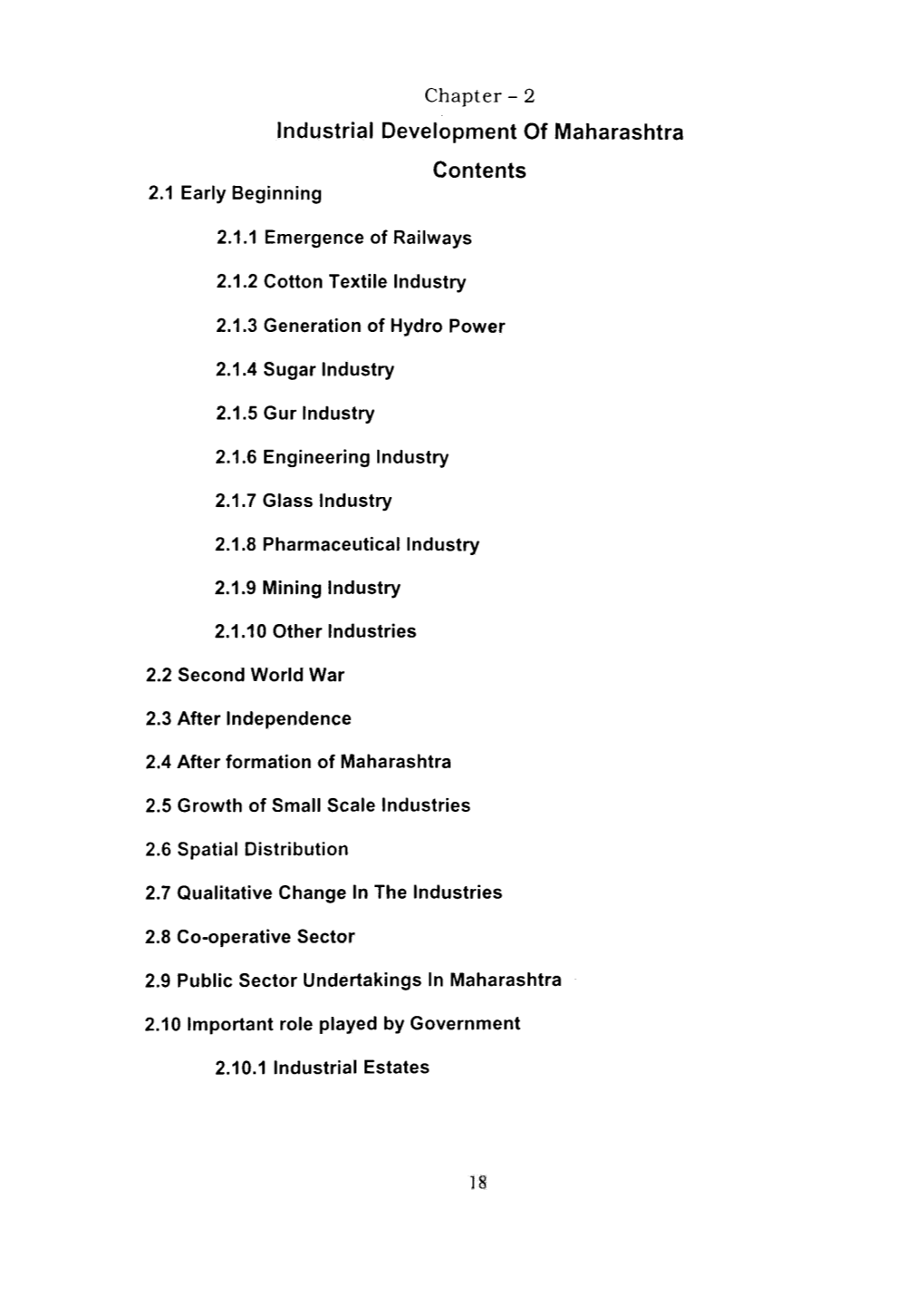 Chapter - 2 Industrial Development of Maharashtra Contents 2.1 Early Beginning