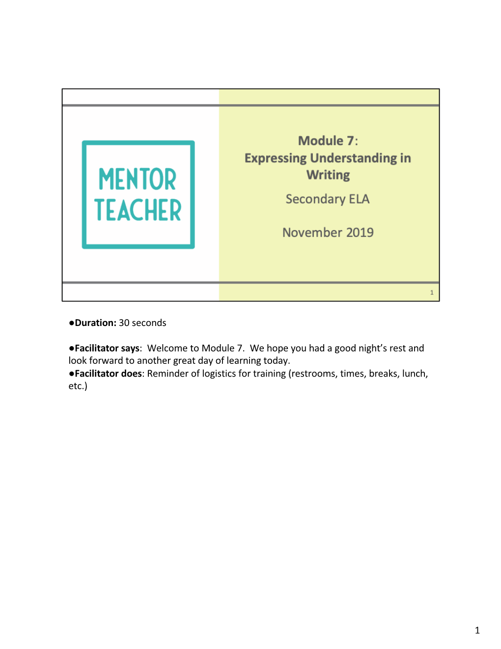 2019-2020 Module 7 Secondary ELA Slides