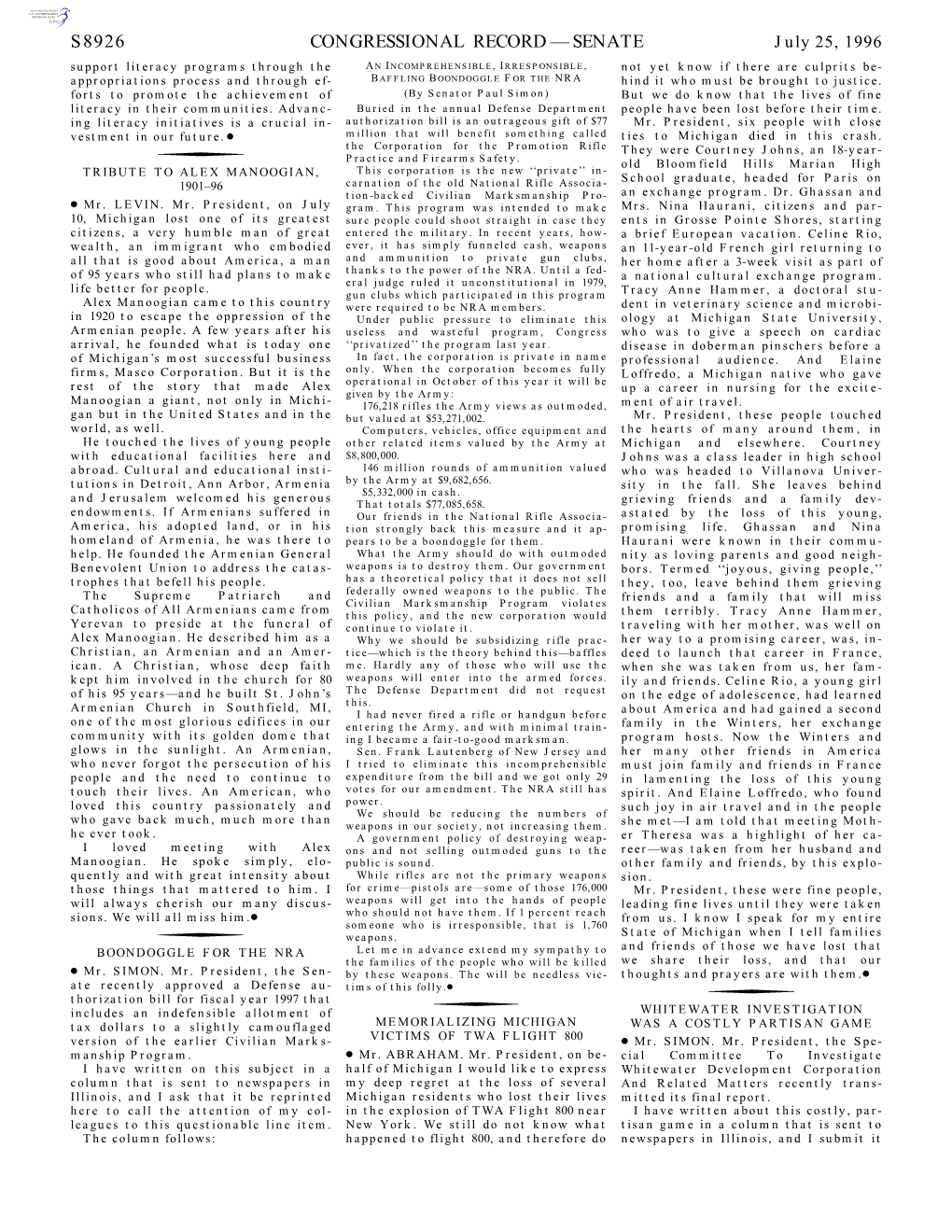 Congressional Record—Senate S8926