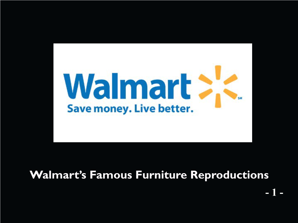 Walmart's Famous Furniture Reproductions