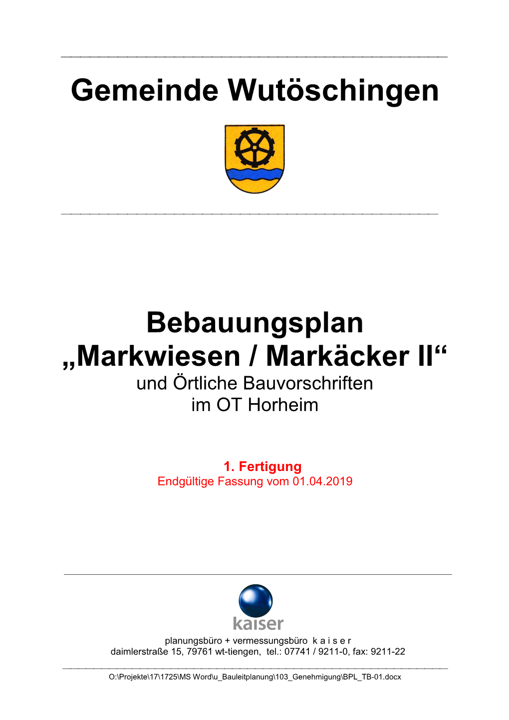 Markwiesen/Markäcker II