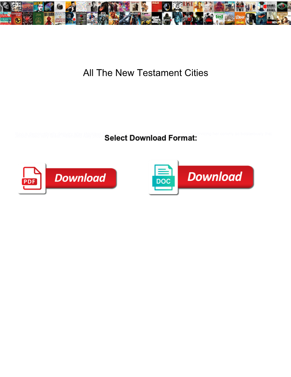 The New Testament Cities