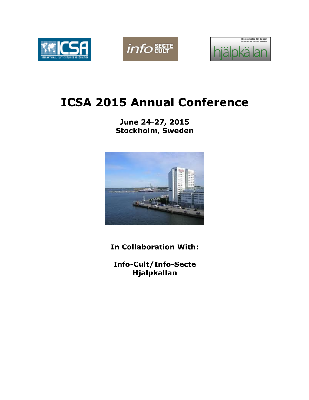 ICSA 2015 Annual Conference