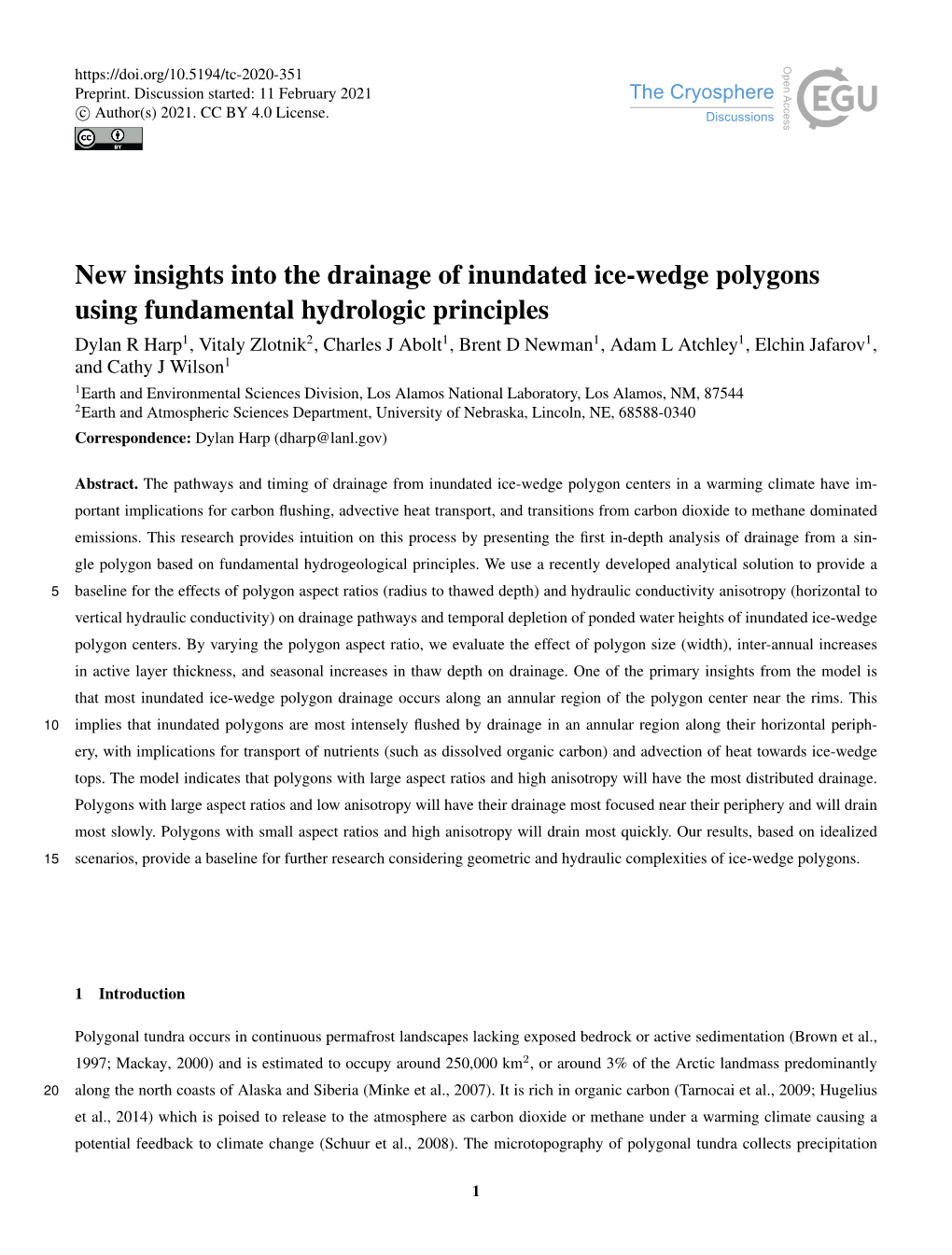 New Insights Into the Drainage of Inundated Ice-Wedge Polygons