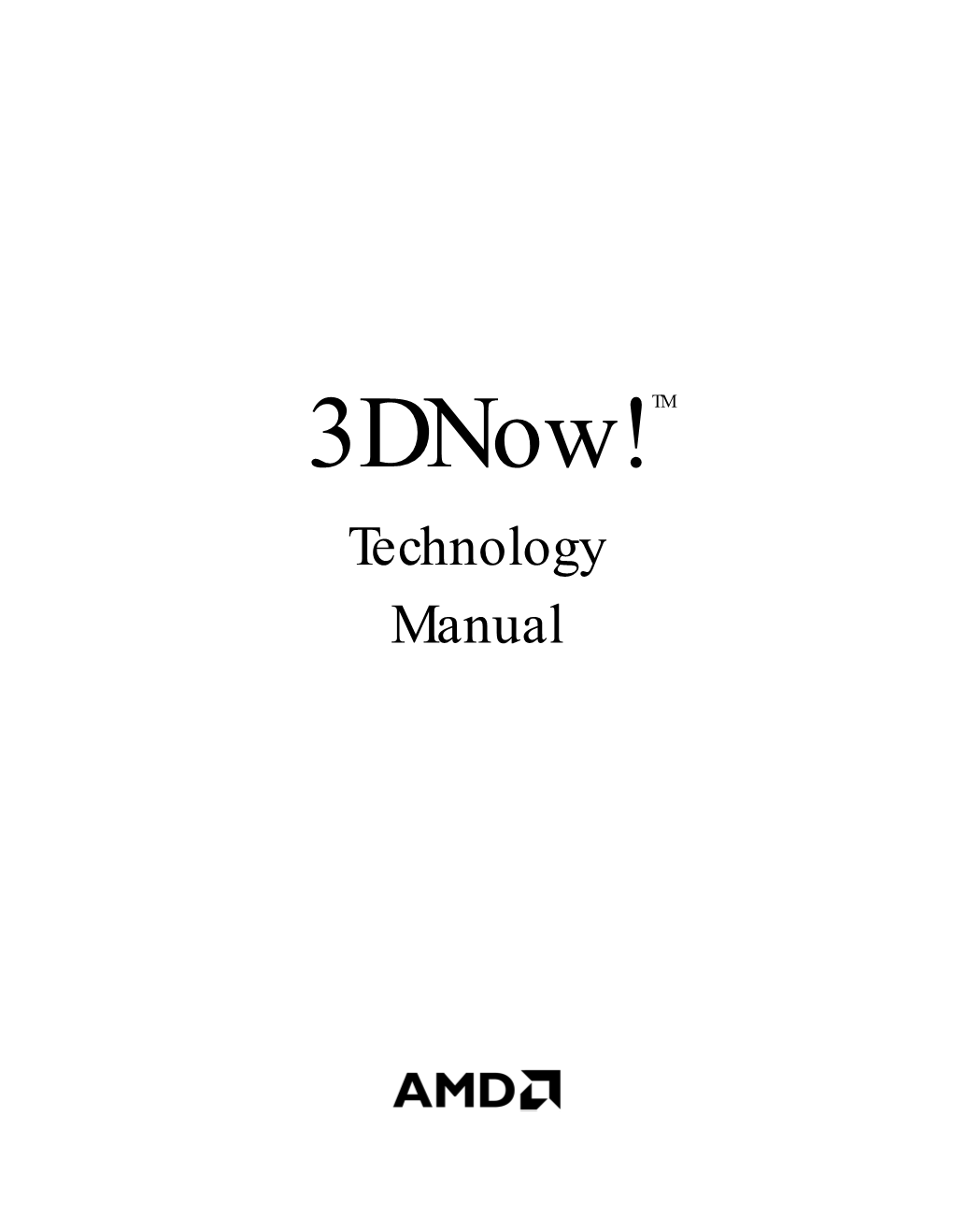 3Dnow! TM Technology Manual