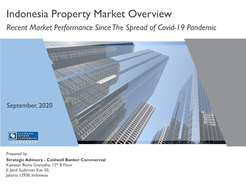 Indonesia Property Market Overview Recent Market Performance Since the Spread of Covid-19 Pandemic