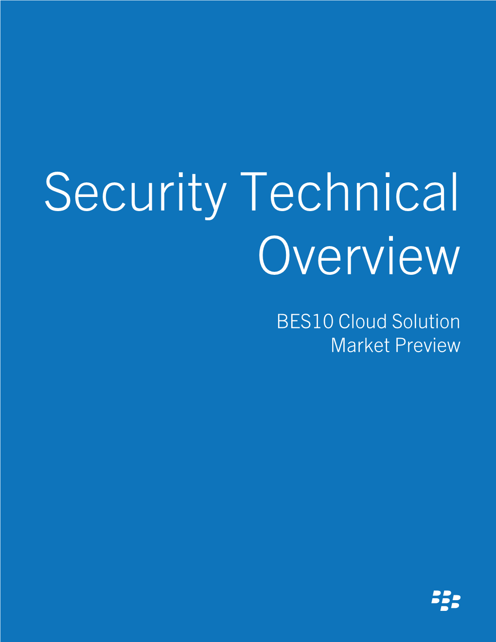 BES10 Cloud Solution-Security Technical Overview
