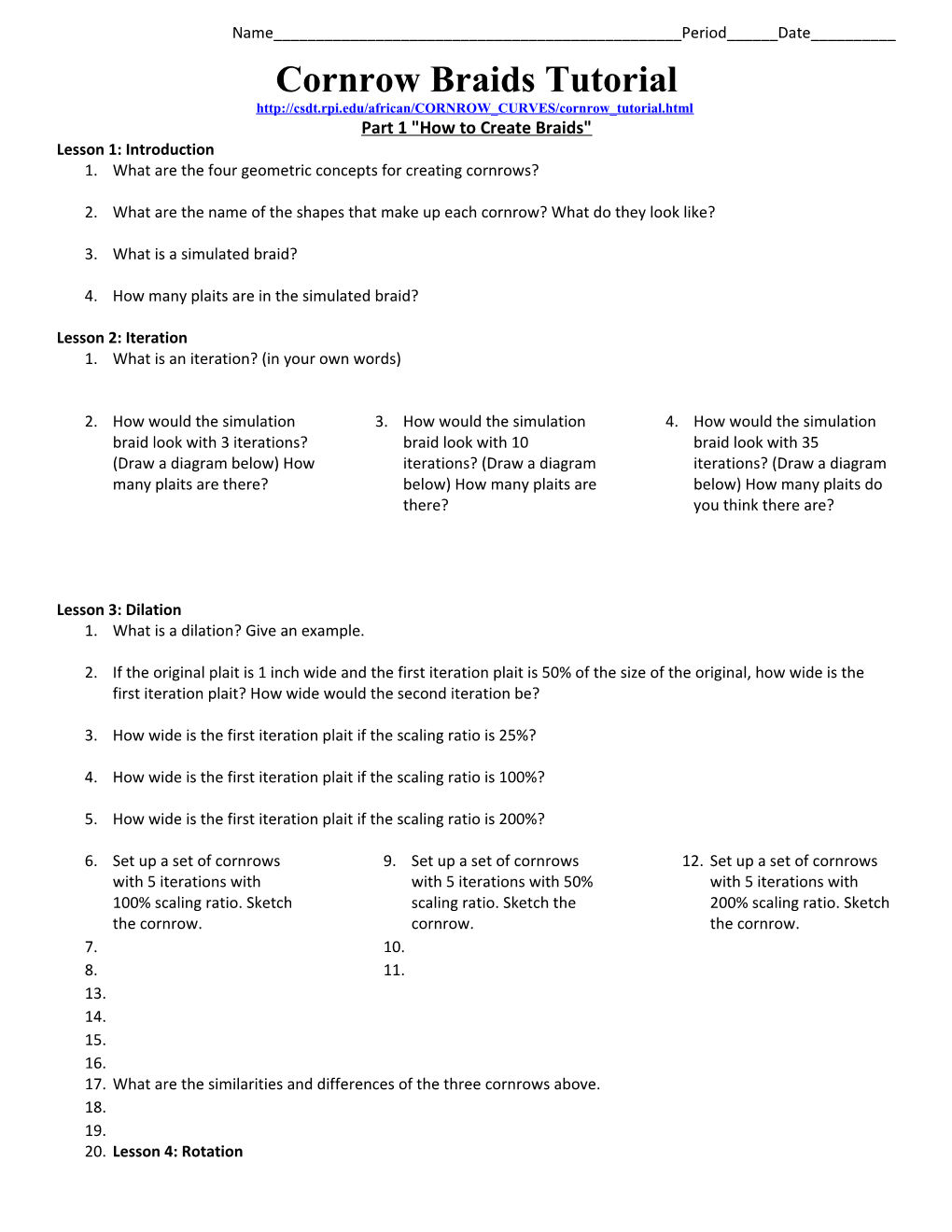 Part 1 How to Create Braids