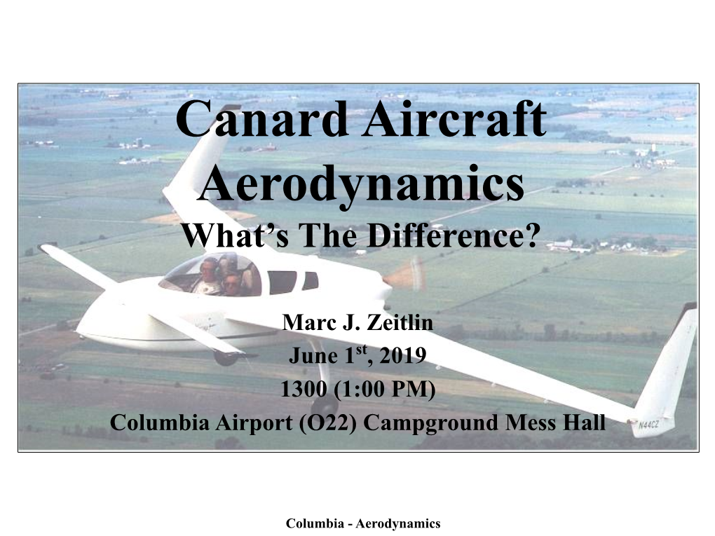 Canard Aircraft Aerodynamics What’S the Difference?