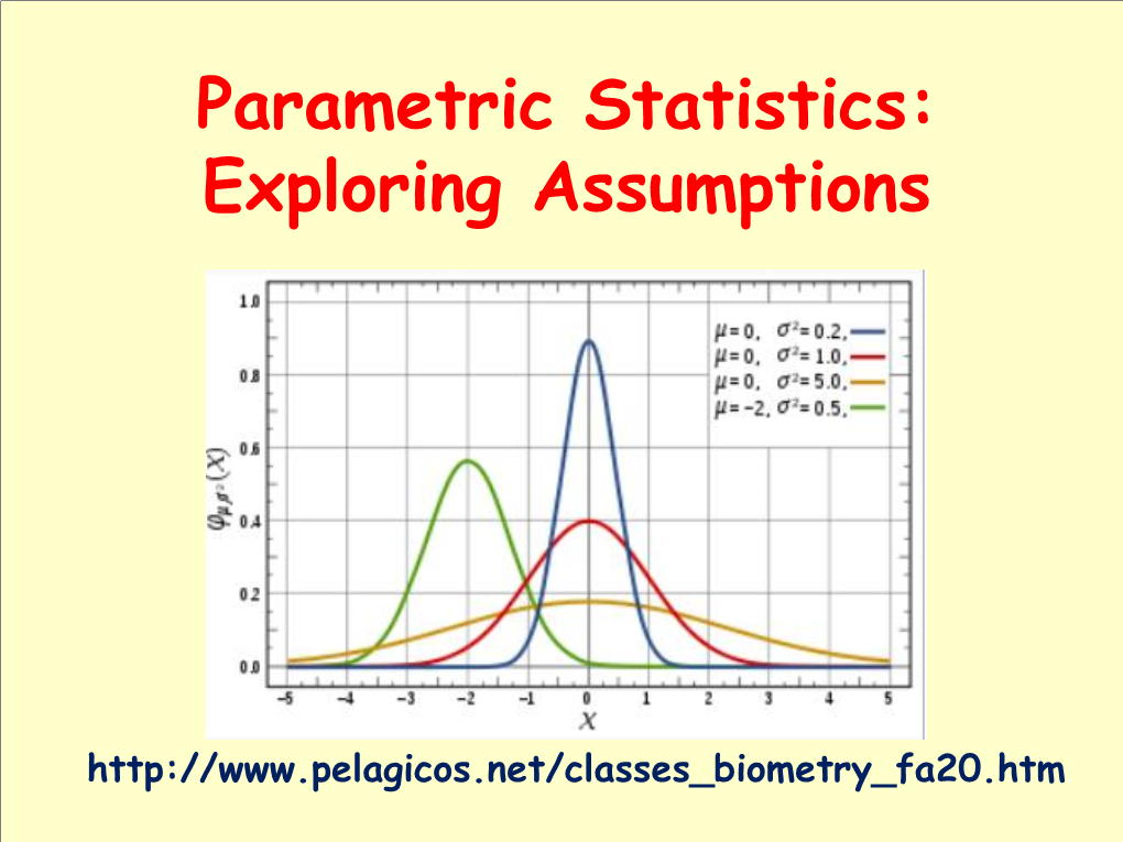 Parametric Statistics: Exploring Assumptions