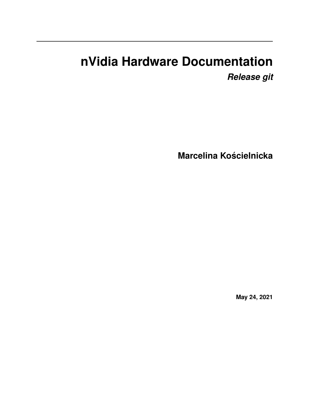Nvidia Hardware Documentation Release Git