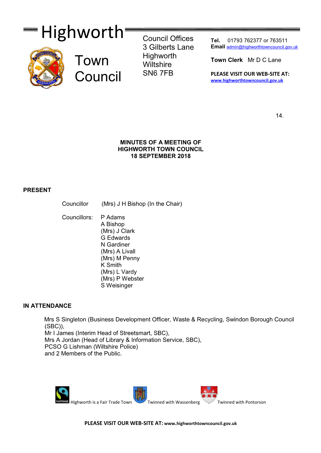 Full Council Minutes