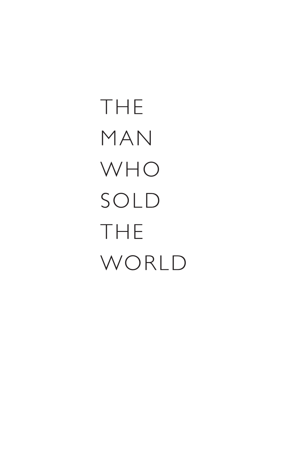 The Man Who Sold the World