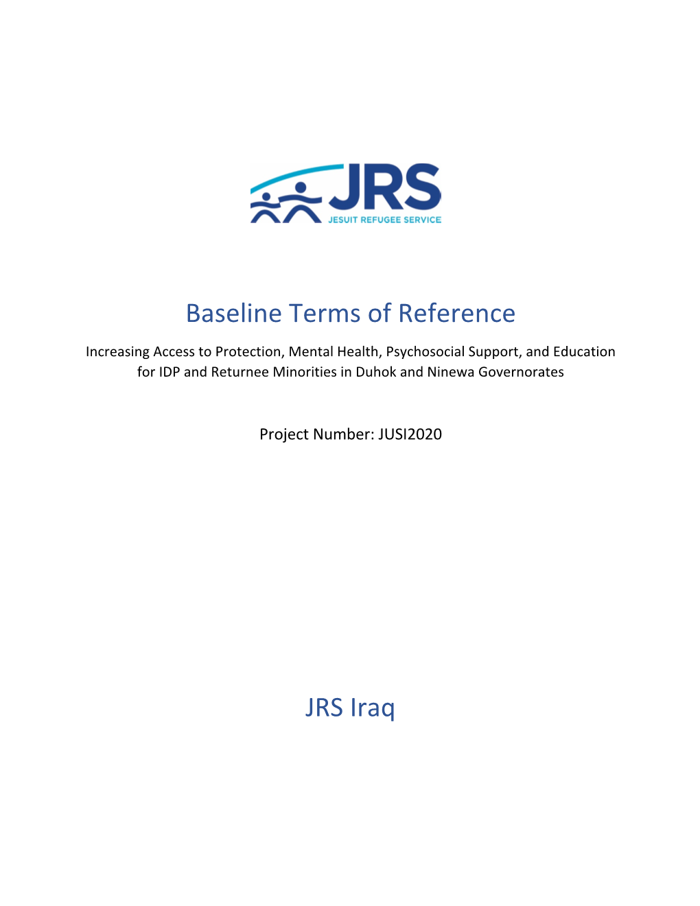 Baseline Terms of Reference JRS Iraq