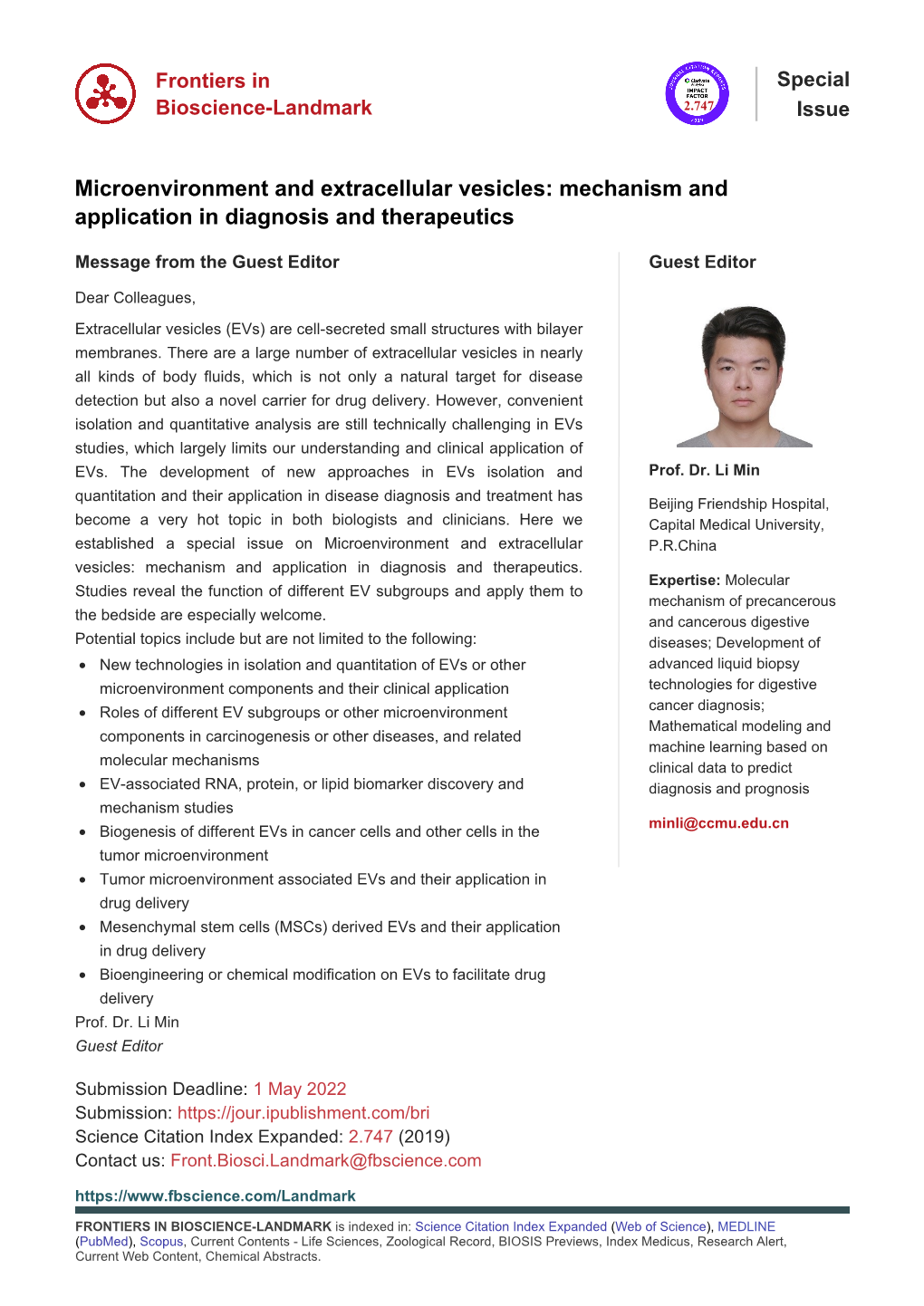 Microenvironment and Extracellular Vesicles: Mechanism and Application in Diagnosis and Therapeutics