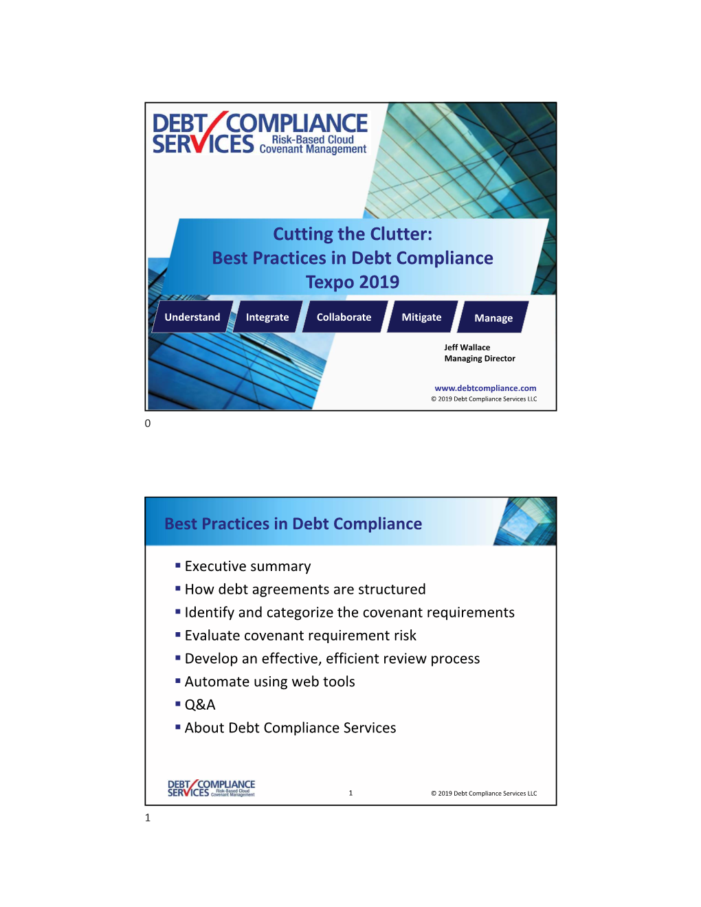 Best Practices in Debt Compliance Texpo 2019