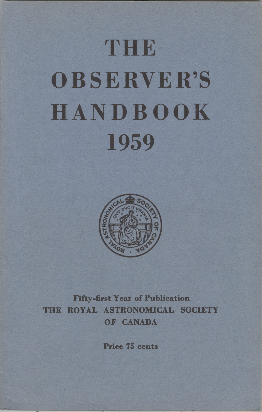 The Observer's Handbook 1959