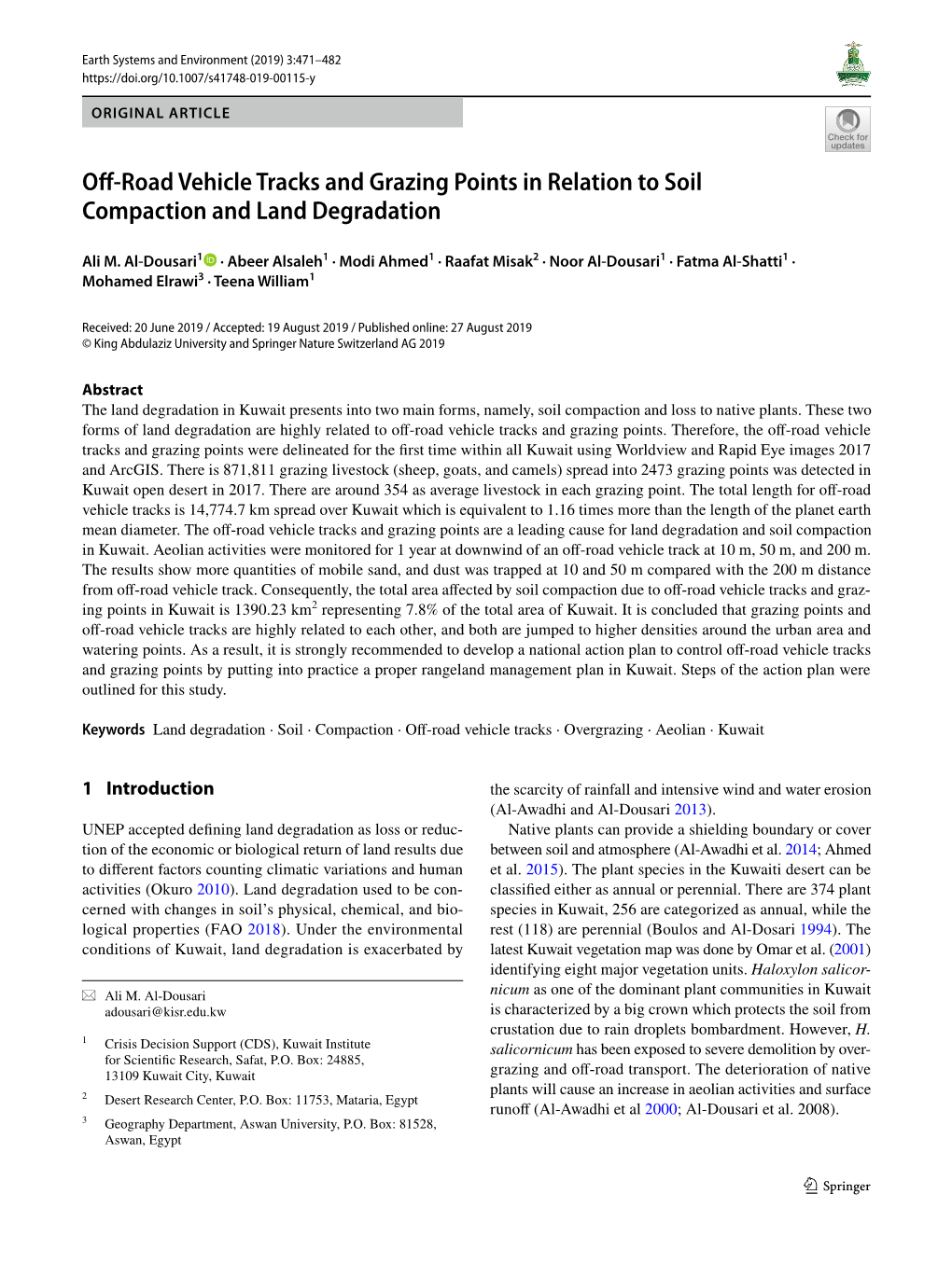 Off-Road Vehicle Tracks and Grazing Points in Relation to Soil Compaction and Land Degradation