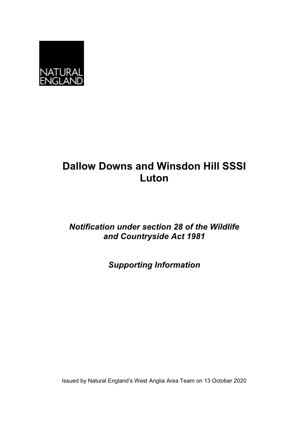 Dallow Downs and Winsdon Hill SSSI Luton