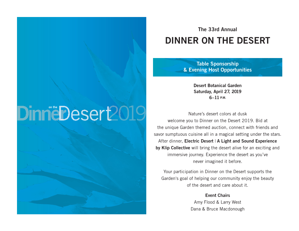 Dinner on the Desert