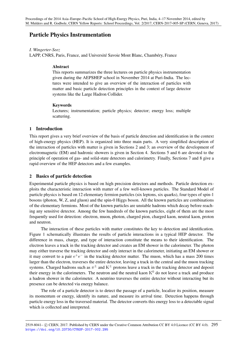 Particle Physics Instrumentation