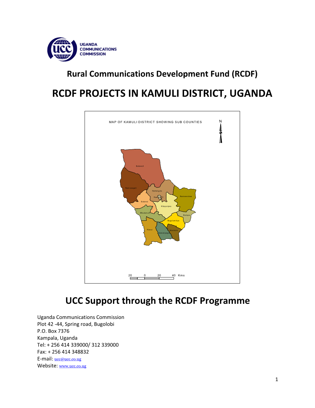 Rcdf Projects in Kamuli District, Uganda