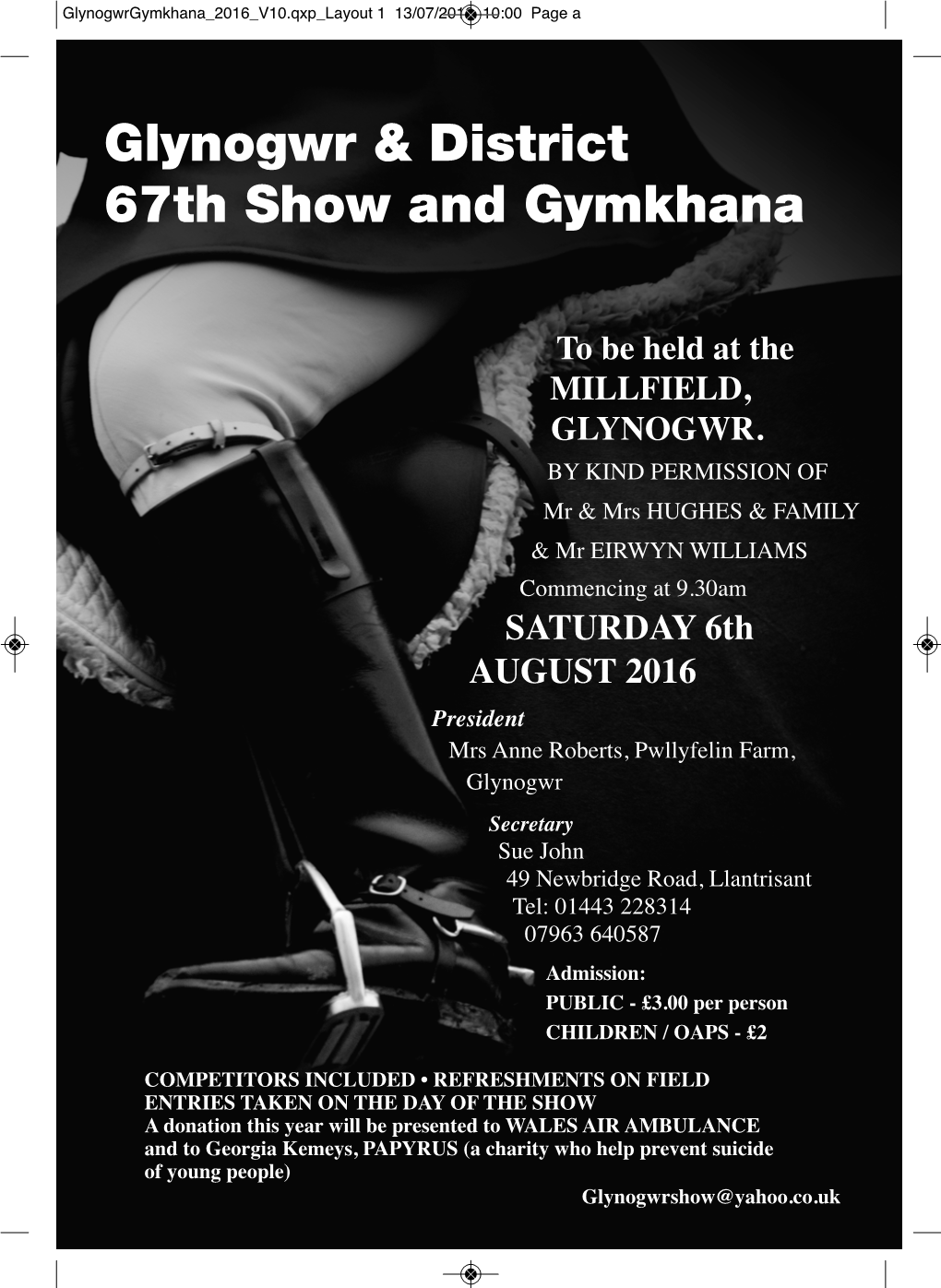 Glynogwr & District 67Th Show and Gymkhana