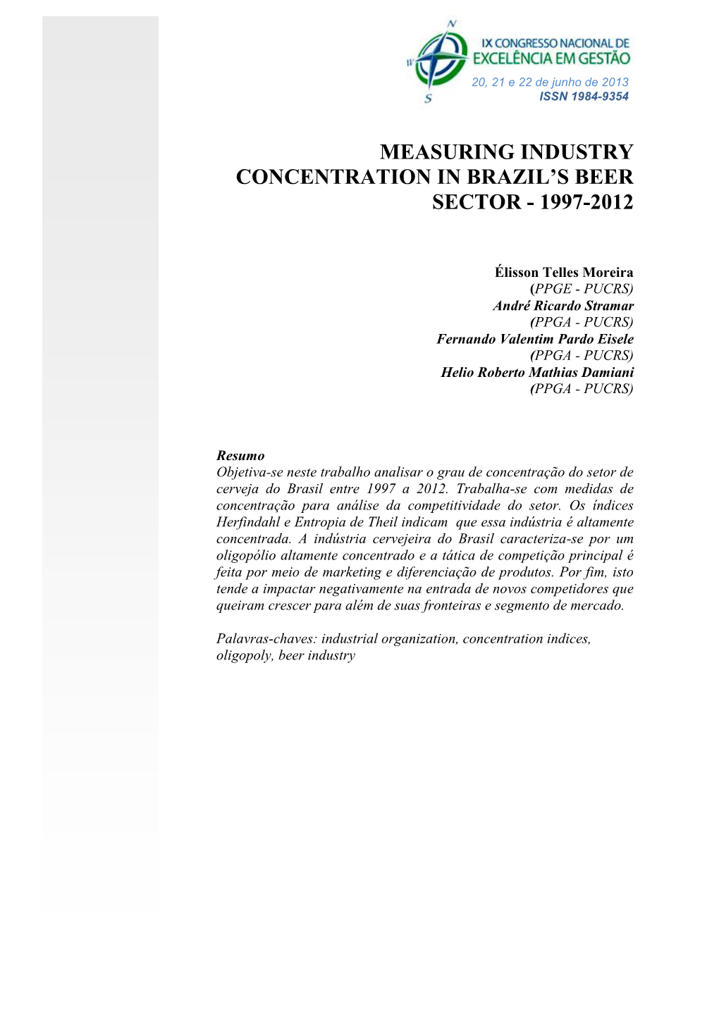 Measuring Industry Concentration in Brazil's