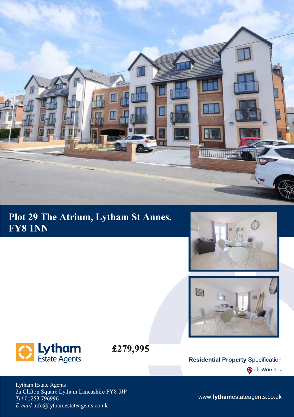 Plot 29 the Atrium, Lytham St Annes, FY8 1NN £279,995