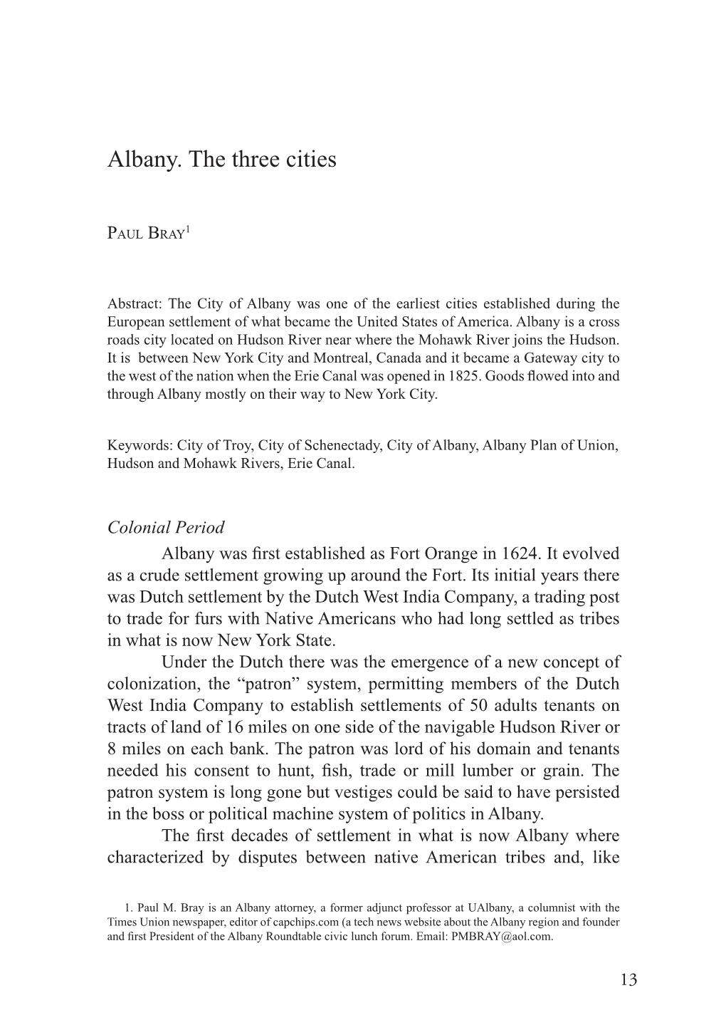Albany. the Three Cities