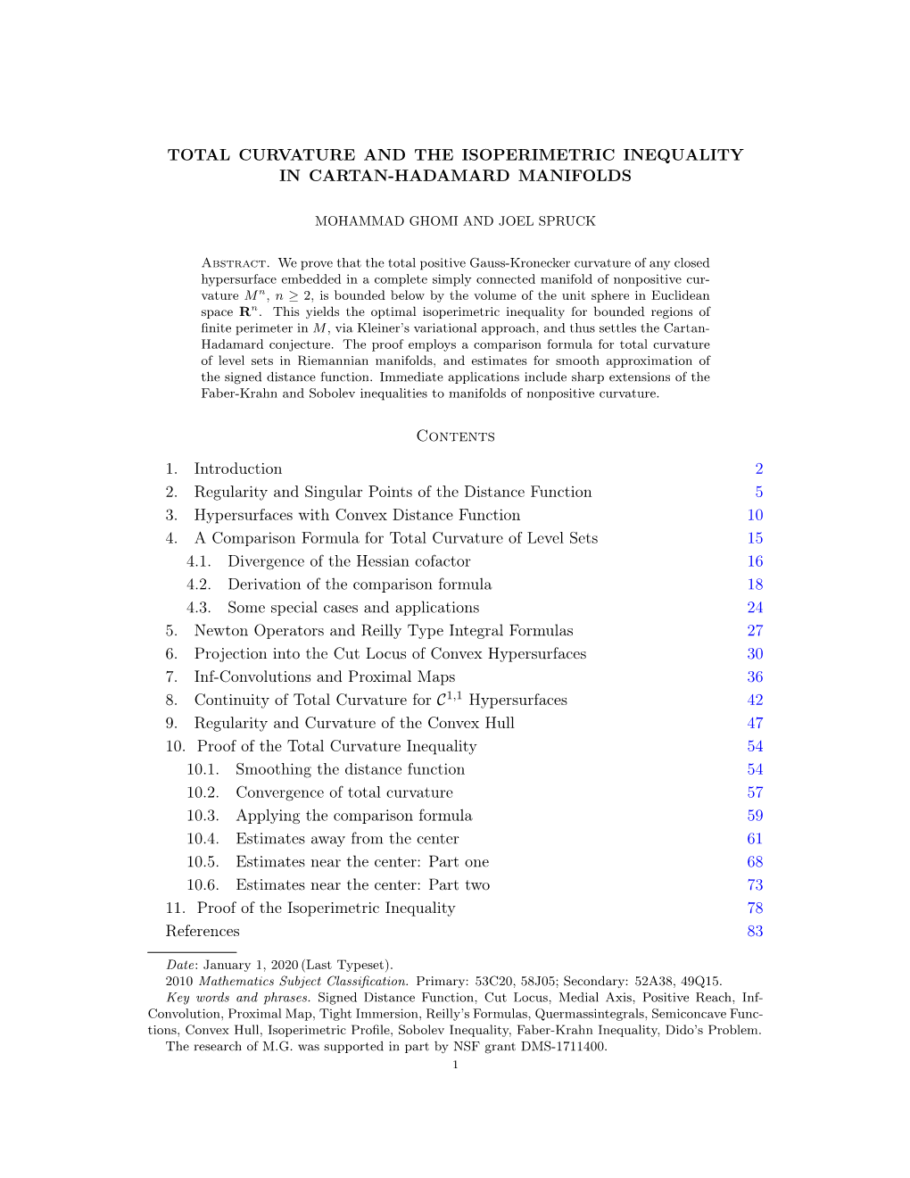 Total Curvature and the Isoperimetric Inequality in Cartan-Hadamard Manifolds