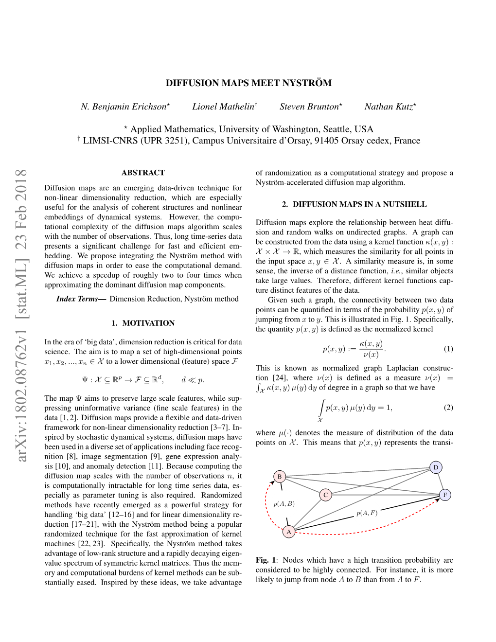 Diffusion Maps Meet Nystr\