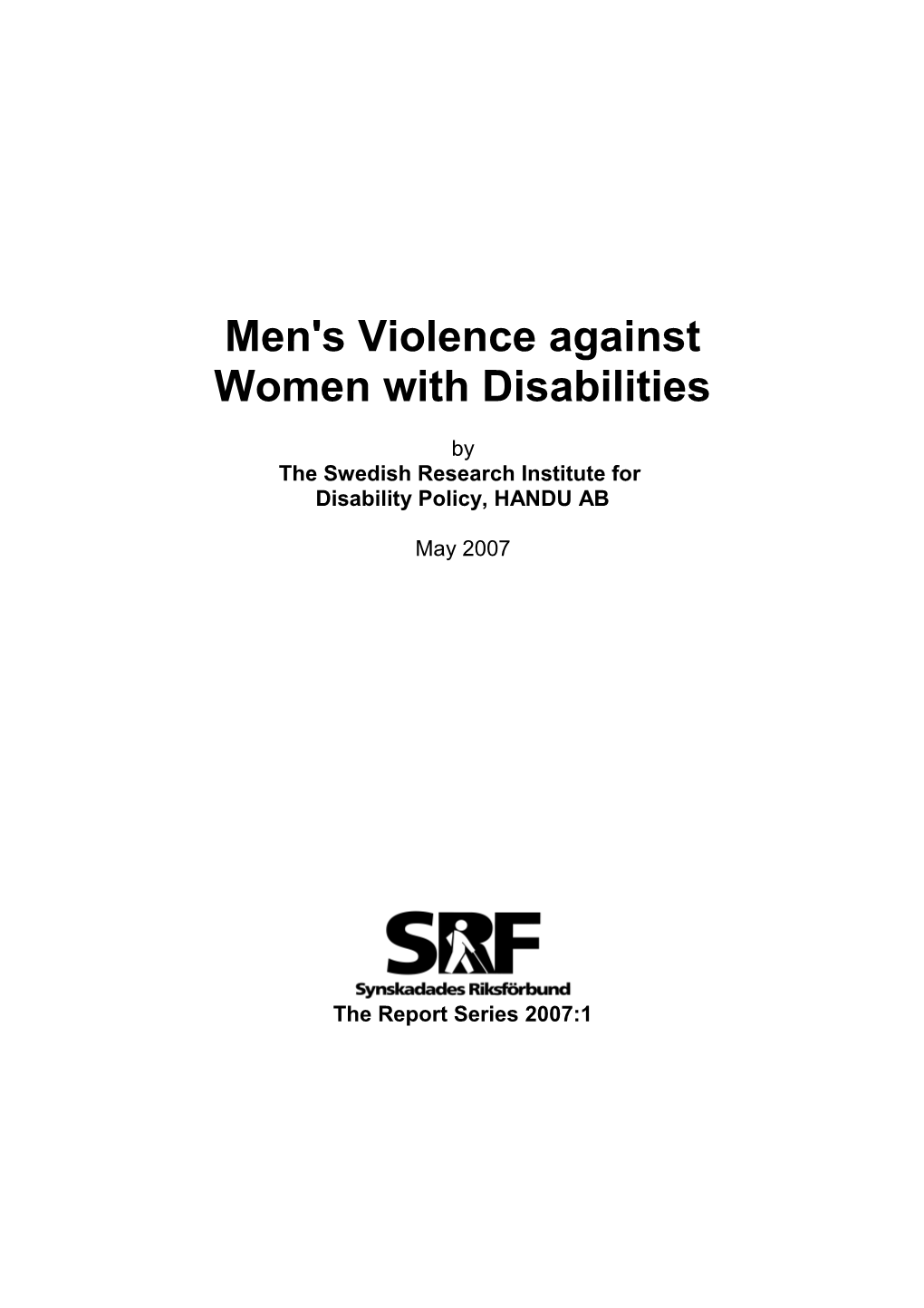 Men's Violence Against Women with Disability(Funeds