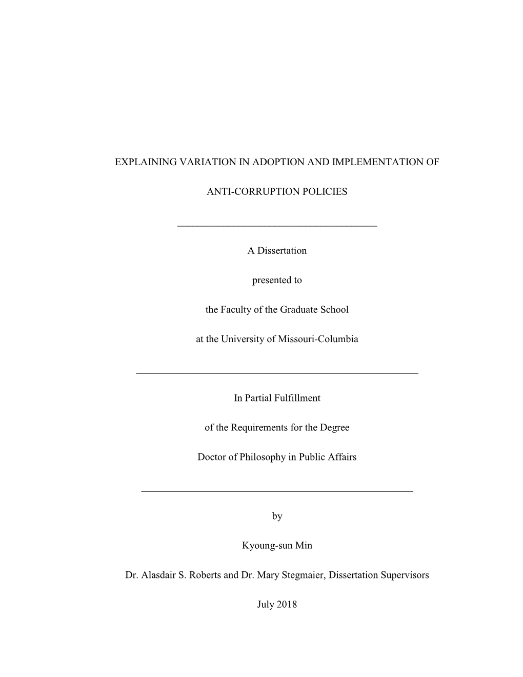 Explaining Variation in Adoption and Implementation Of