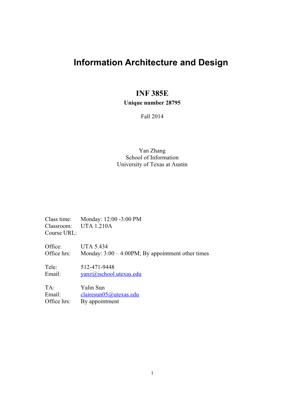 Information Architecture And Design