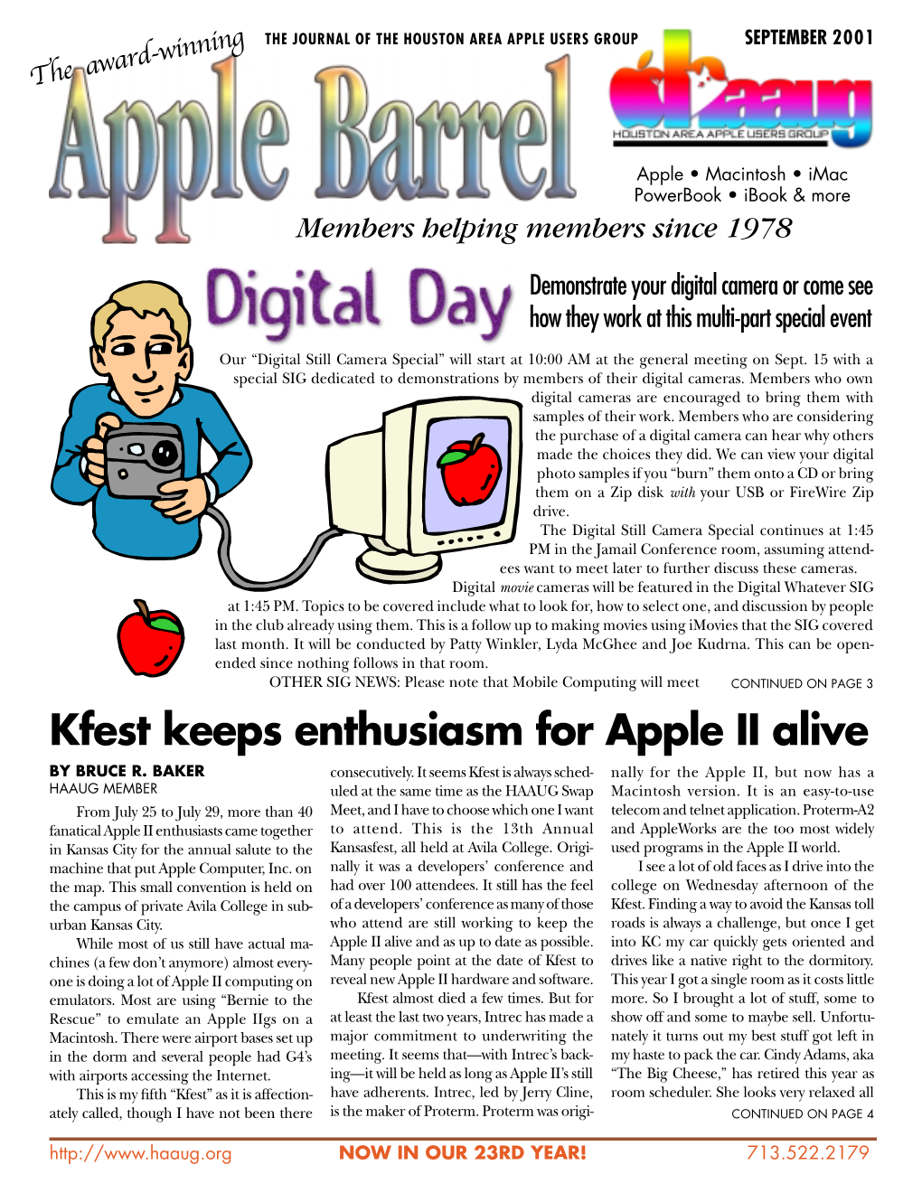 Kfest Keeps Enthusiasm for Apple II Alive by BRUCE R