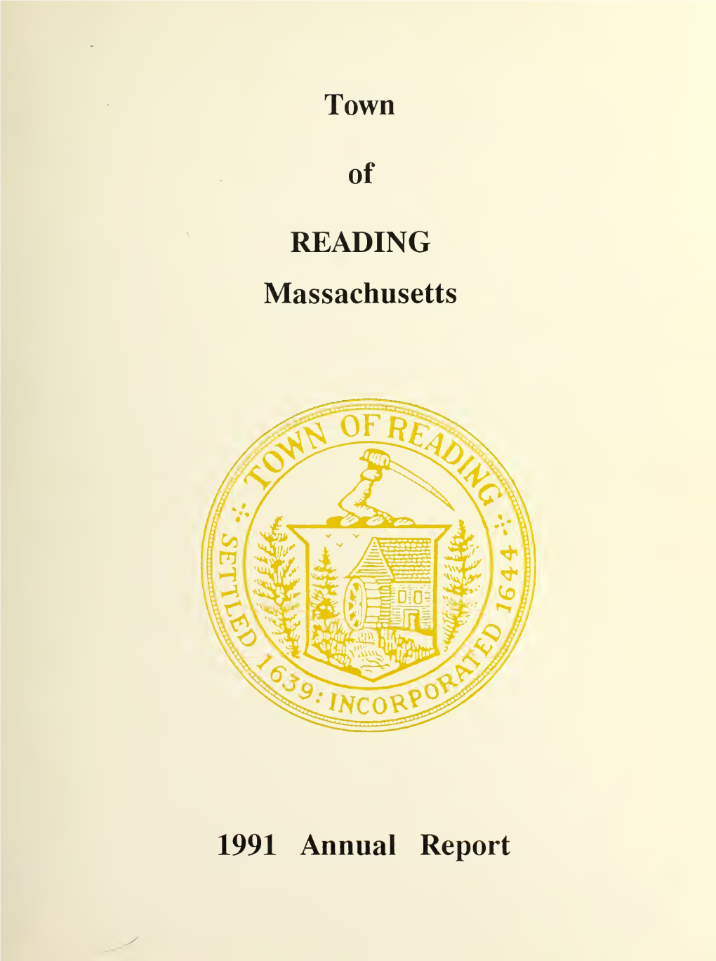 Town of Reading Massachusetts Annual Report