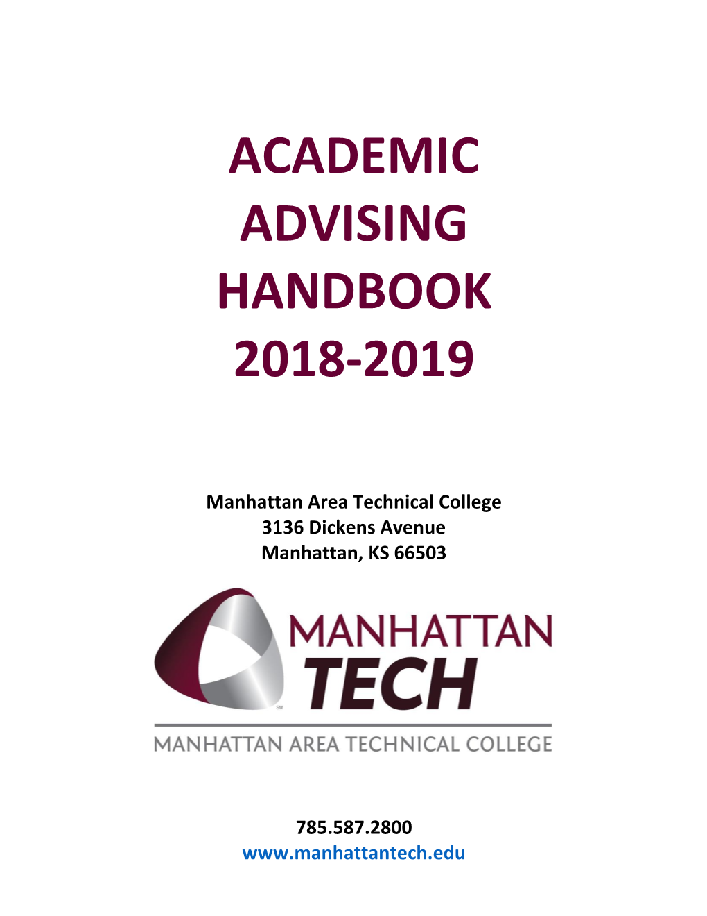 Academic Advising Handbook 2018-2019